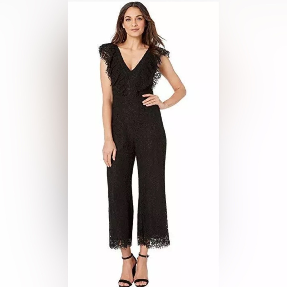 NWT Bardot Embroidered Lace Cropped Jumpsuit -Size 4 (US28); AUS/UK10